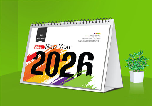 Minimailist Desk Calendar Design 2026