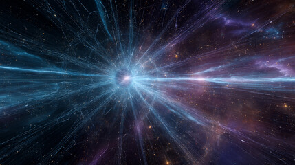 A vibrant cosmic explosion radiating light and energy through space a dazzling display of celestial fireworks