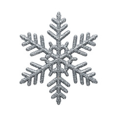 Detailed silver snowflake design