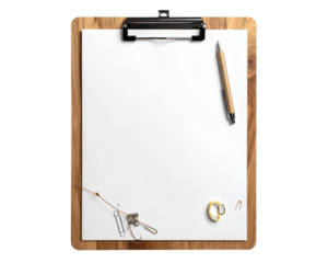 clipboard with blank paper