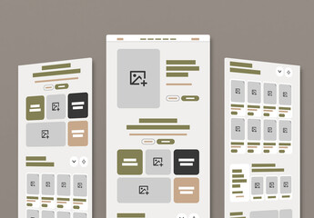 Minimal Wireframe Landing Page UI Template For Creative Website Layout