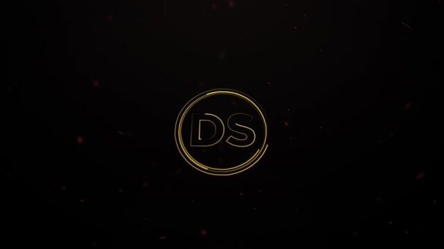 Elegant Golden Logo Animation DS Monogram Reveal
