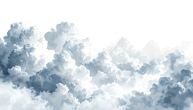 A vast expanse of cumulus clouds