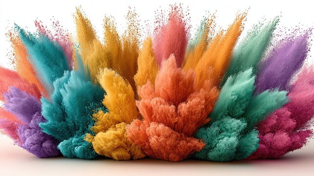 Vibrant Color Powder Collision Vector for Game Loading Screen Color Run Promo