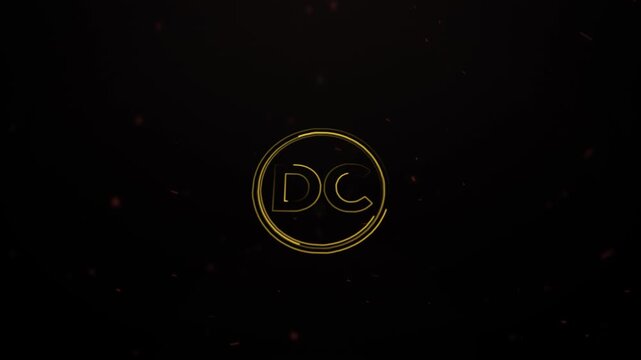 Golden Initials DC Logo Intro Animation
