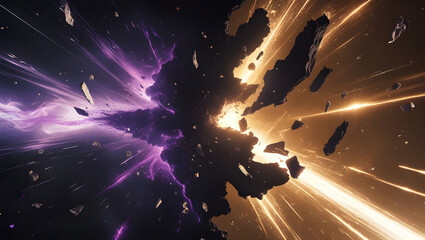 Galactic Rift: Light vs Shadow, Generative Ai