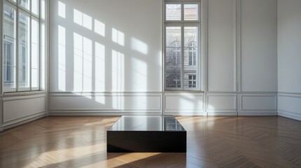 Fototapeta premium Minimalist art installation in a bright gallery