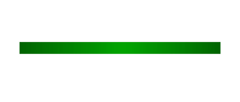 Long straight green ribbon isolated on transparent background. Horizontal clean ribbon in green color for banner design, holiday, gift boxes, greeting card, gift decoration design elements cutout