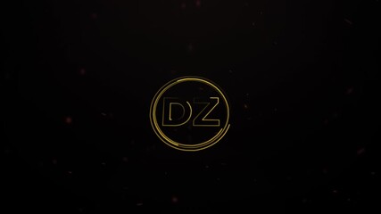 Golden Circle Logo Animation  DZ Monogram Reveal