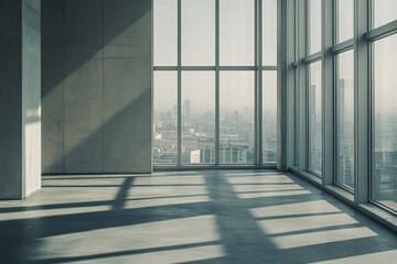 City-view space with natural light