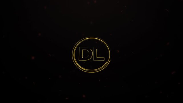 Golden Circle Logo Animation Elegant Initial DL Design