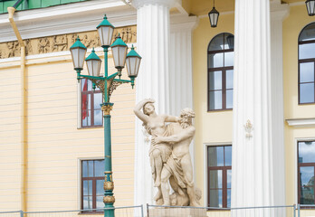 Saint Petersburg Mining University. Copy of Stone sculpture Abduction of Proserpina by Pluto by Demuth-Malinovsky