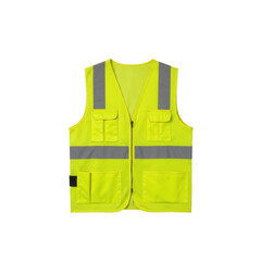 Reflective safety vest isolated on transparent background