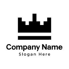 Modern Black Crown Logo Design showcasing Regal Authority and Urban Sophistication, perfect for Premium Branding, Corporate Identity, and Digital Solutions with a Focus on Excellence, Leadership, and