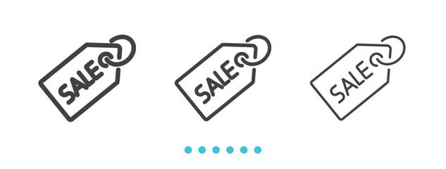 discount icon. Thin line icon vector