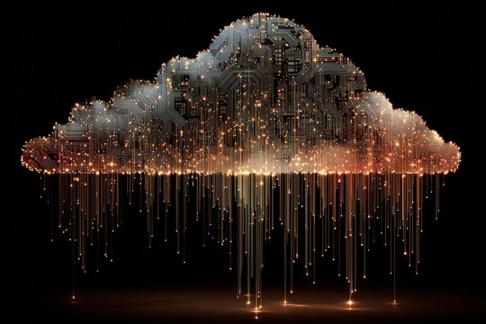 Abstract digital cloud - Powered by Adobe