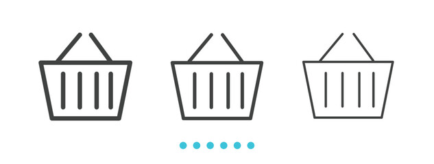 basket icon. Thin line icon vector