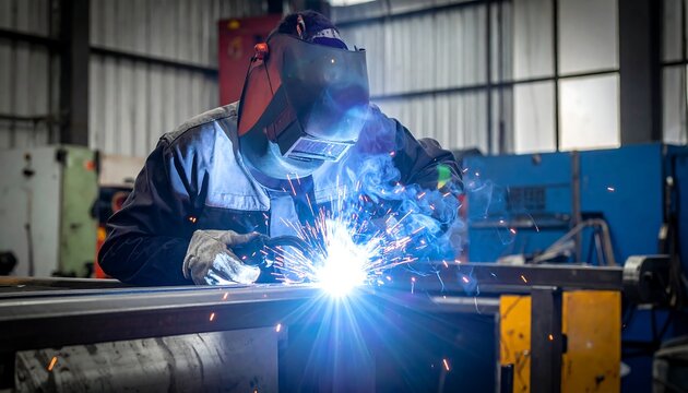 Welder in action