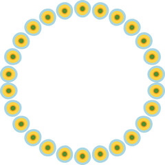 Blobs frame for text. Modern Art graphics for hipsters. Colorful stylish geometric empty round frame
