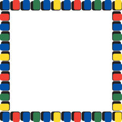 Vector frame for text. Modern Art graphics for hipsters. Colorful stylish geometric empty frame