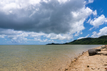 由布島の景色、沖縄、8月