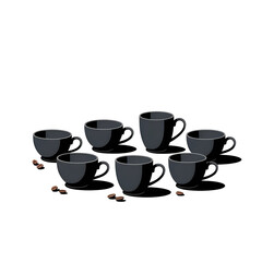 Coffee cups ready for a meeting, perfect for cafe branding, breakfast, or morning rituals