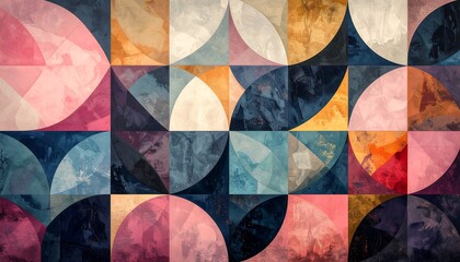 Abstract geometric pattern with muted colors