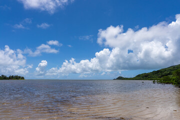 由布島の対岸からの景色、8月、沖縄