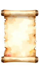 Aged scroll of parchment