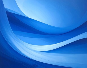 Abstract blue flowing shapes