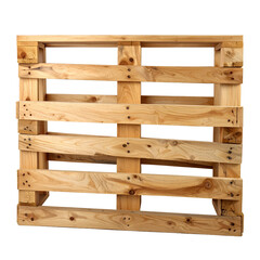 Wooden Pallet: A sturdy wooden pallet, showcasing the intricate structure of interconnected planks, is perfect for your transport, logistics, and industrial-themed projects.