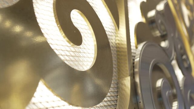 Golden design conveys history identity and timeless elegance. Partition serves as connection between tradition along with innovation