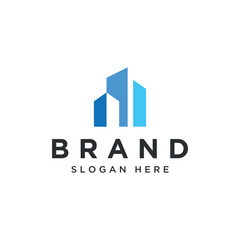 Fototapeta premium Clean minimal and modern logo design for real estate,mansion,builder,mortgage.or house resell business and company.