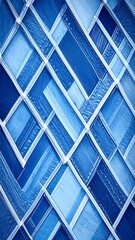 Abstract blue mosaic tile pattern
