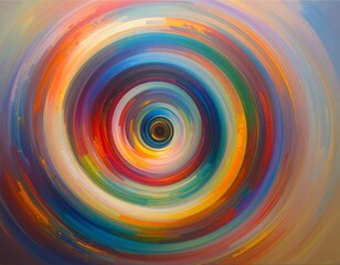Abstract swirling concentric circles
