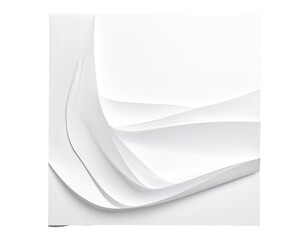 Abstract, white, 3D-like panels creating flowing, wave-like forms