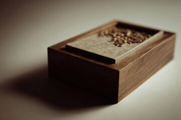 minimalist wooden box featuring nativity scene offering delightful surprise inside