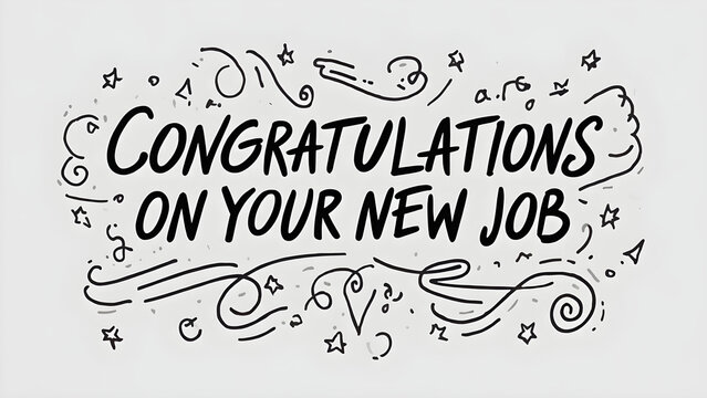 Congratulations New Job PNG Celebration Design - Powered by Adobe