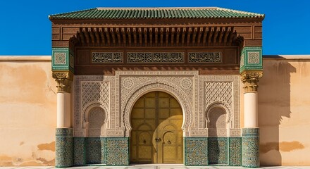 Fototapeta premium Ornate Moroccan Gate Entrance.