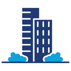 Apartments & Condominiums  Mixed color icon