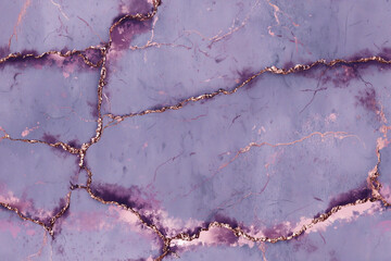 Rusted Metal marble texture, Lavender background, Copper veins, Organic Biophilic, Gothicism aesthetic, seamless pattern