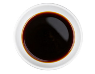 Hoisin sauce in a bowl isolated on transparent background