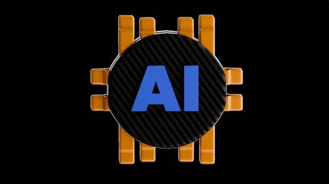Modern ai logo in blue on black circle suitable for technology companies, artificial intelligence startups, software developers, and innovationfocused businesses.