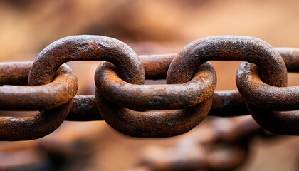 Close Up Of Rusty Chain