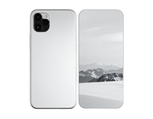 Firefly_Back View of Minimalist Modern Smartphone with Dual Cameras, Centered Vertical Compos