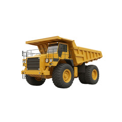 Fototapeta premium Dump truck isolated on transparent background