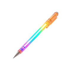 Naklejka premium Vibrant Rainbow Mechanical Pencil - Colorful Stationery for Students and Artists