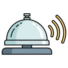Hotel Reception Bell Icon.