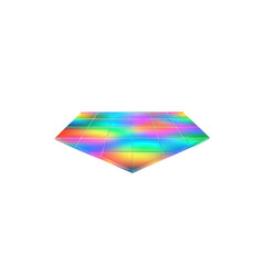 Holographic Rainbow Dance Floor  Abstract Geometric Platform for Design Projects