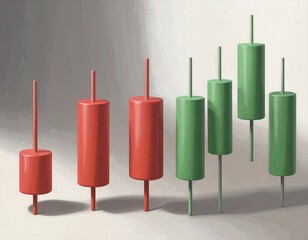 Abstract candlestick chart